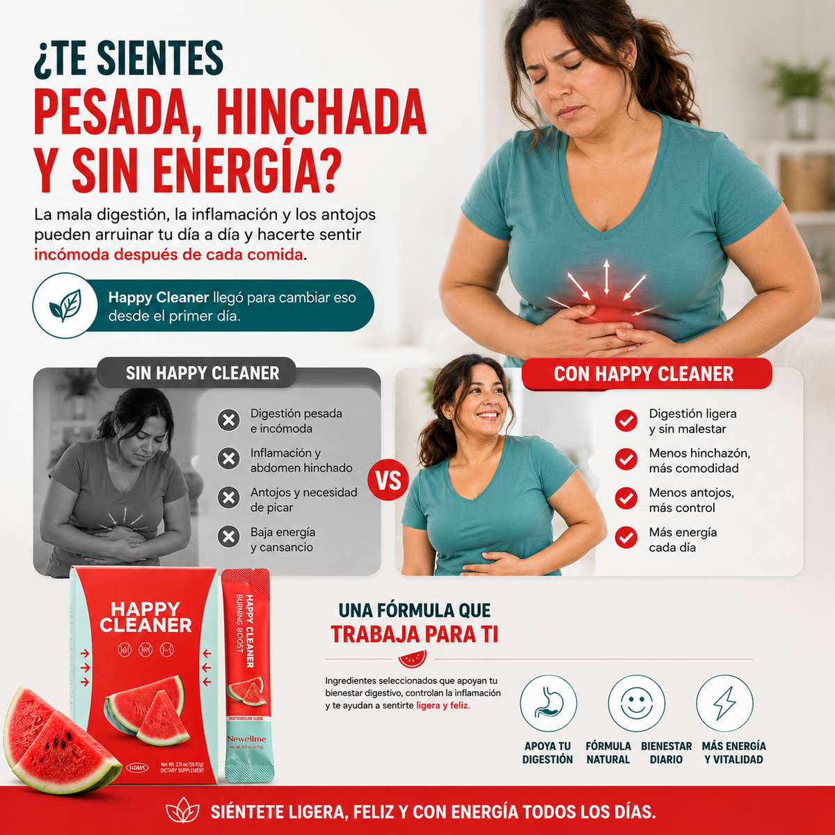 🍉 HAPPY CLEANER | VUELVE A SENTIRTE MÁS LIGERO DESPUÉS DE COMER