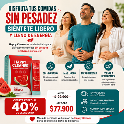 🍉 HAPPY CLEANER | VUELVE A SENTIRTE MÁS LIGERO DESPUÉS DE COMER