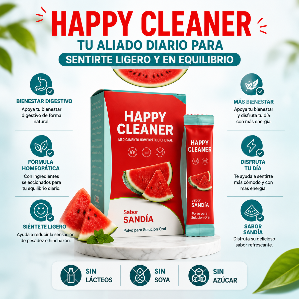 🍉 HAPPY CLEANER | VUELVE A SENTIRTE MÁS LIGERO DESPUÉS DE COMER