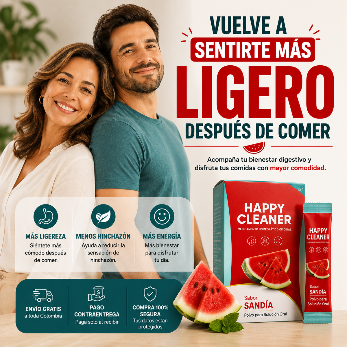 🍉 HAPPY CLEANER | VUELVE A SENTIRTE MÁS LIGERO DESPUÉS DE COMER