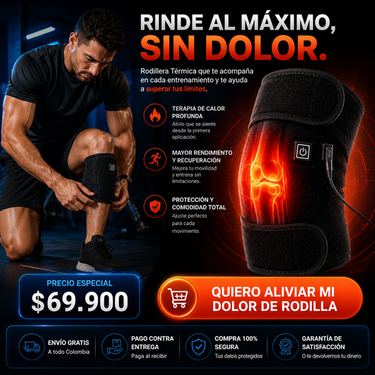 Rodillera Termica de compresion 3 en 1 Alivio Inmediato para el dolor de Rodilla 😀